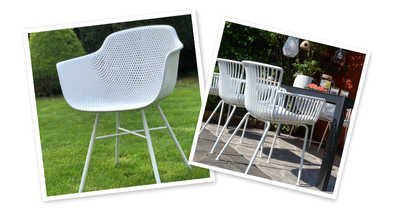 Chaise de jardin blanche