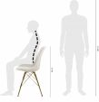 Chaise scandinave Kick - Ivoire