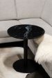 Table D'appoint Kick Marble Rond Haut - Noir