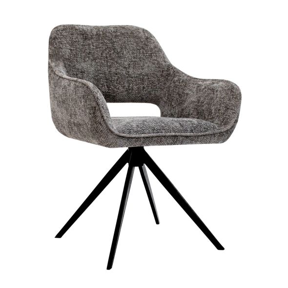 Chaise tournante Kick Nori - Gris foncé