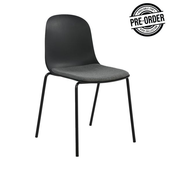Chaise de salle à manger Kick Bow - Noir