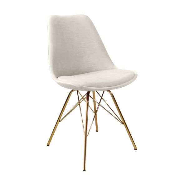 Chaise scandinave Kick - Ivoire