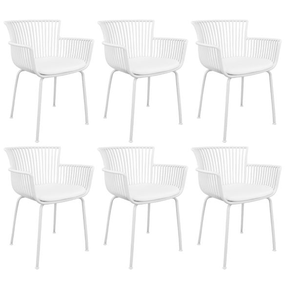 Set de 6 Chaise d’extérieur Kick Otis - Blanc