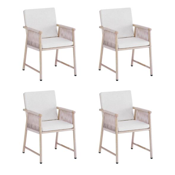 Set de 4 Chaise d’extérieur Kick Sia - Beige