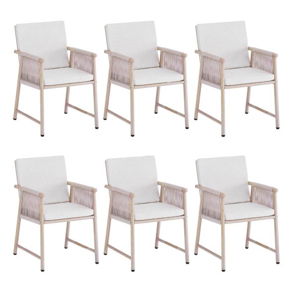 Set de 6 Chaise d’extérieur Kick Sia - Beige