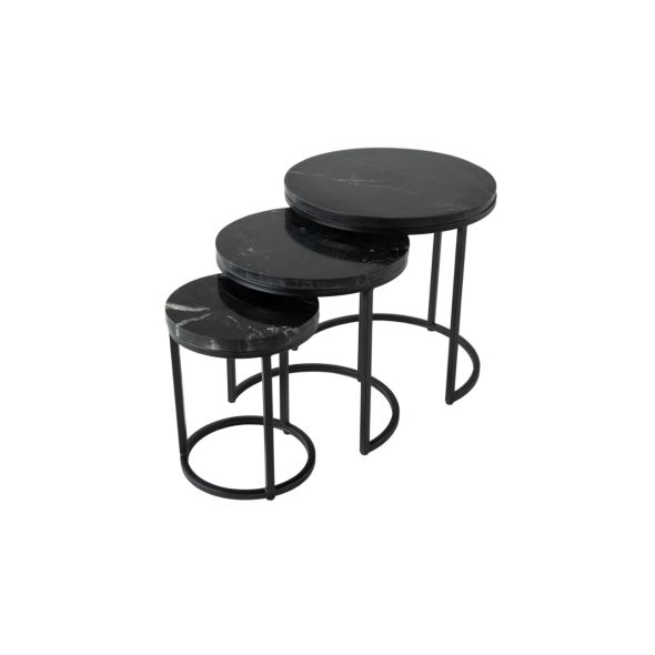 Set de table basse Marble - set de 3 - Noir
