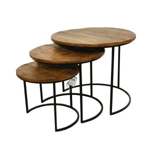 Tables basses Kick NICK - set de 3 tables rondes M