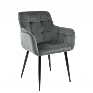 Chaise de salle à manger Kick Rev Velvet - Gris foncé