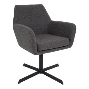 Chaise de salle à manger Kick Viktor Boucle - Gris foncé