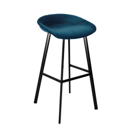 Tabouret de bar Kick Finn - 70cm - Bleu foncé