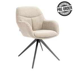 Chaise tournante Kick Abel - Taupe