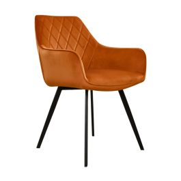 Chaise pour salle à manger Kick Velvet Karl - Orange