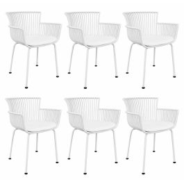 Set de 6 Chaise d’extérieur Kick Otis - Blanc