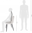 Ensemble de 2 Chaise de salle à manger Kick Noor - Beige