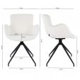 Chaise tournante Kick Novi - Blanc