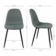 Ensemble de 2 Chaise de salle à manger Kick Noor - Vert