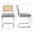 Chaise tubulaire Kick Kai - Gris