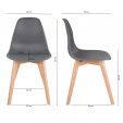 Chaise de salle à manger Kick Yuna - Gris foncé