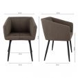 Chaise de salle à manger Kick Liv Bouclé - Marron
