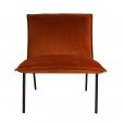 Fauteuil Kick Velvet Lola - Orange