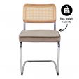 Chaise tubulaire Kick Kai - Taupe
