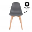 Chaise de salle à manger Kick Yuna - Gris foncé