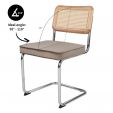 Chaise tubulaire Kick Kai - Taupe