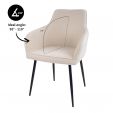 Chaise de salle à manger Kick Maud - Beige