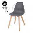 Chaise de salle à manger Kick Yuna - Gris foncé
