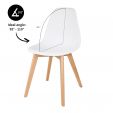 Chaise de salle à manger Kick Yuna - Blanc