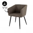 Chaise de salle à manger Kick Liv Bouclé - Marron
