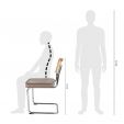 Chaise tubulaire Kick Kai - Taupe