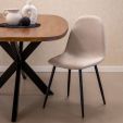 Ensemble de 2 Chaise de salle à manger Kick Noor - Beige