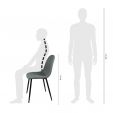 Ensemble de 2 Chaise de salle à manger Kick Noor - Vert