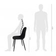 Ensemble de 2 Chaise de salle à manger Kick Noor - Noir