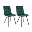 Set de 2 Chaise salle à manger Kick Monz - Vert foncé