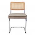 Chaise tubulaire Kick Kai - Taupe