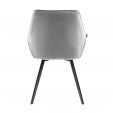 Chaise pour salle à manger Kick Velvet Karl - Gris
