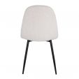 Ensemble de 2 Chaise de salle à manger Kick Noor - Beige