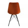 Chaise scandinave Kick Velvet - Orange - Orange