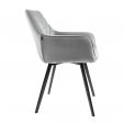 Chaise pour salle à manger Kick Velvet Karl - Gris