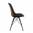 Chaise scandinave Kick Velvet - Café