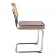 Chaise tubulaire Kick Kai - Taupe