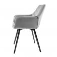 Chaise pour salle à manger Kick Velvet Karl - Gris