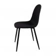 Ensemble de 2 Chaise de salle à manger Kick Noor - Noir