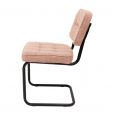 Chaise tubulaire Kick Yve - Rose
