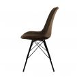 Chaise scandinave Kick Velvet - Café