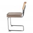 Chaise tubulaire Kick Kai - Taupe