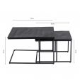 Table basse Kick Muse - Set of 2 - Noir