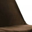 Chaise scandinave Kick Velvet - Café